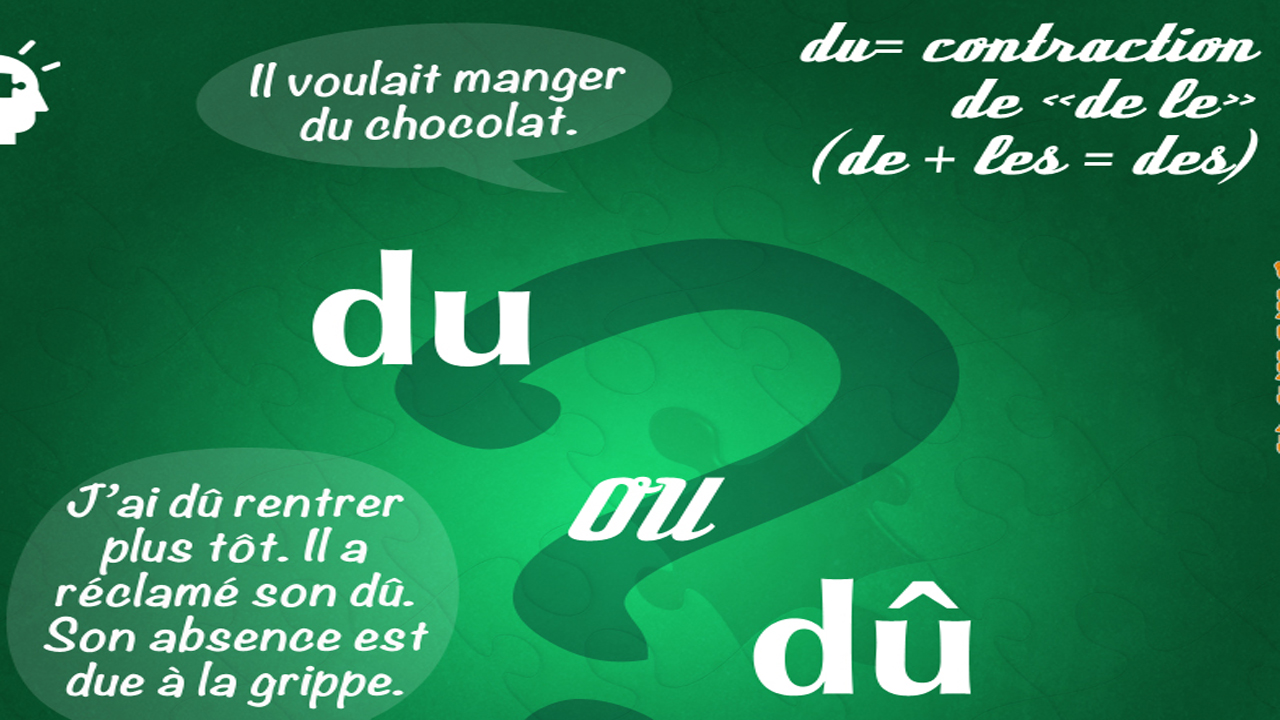 Hình ảnh minh họa Phân biệt du & dû trong tiếng Pháp